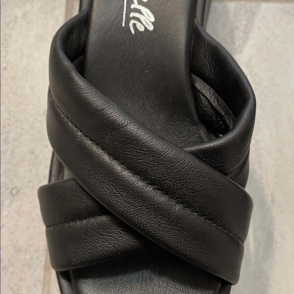 I’intervalle Platform black platform slide sandals Size 38 (7.5/8) - Picture 7 of 11